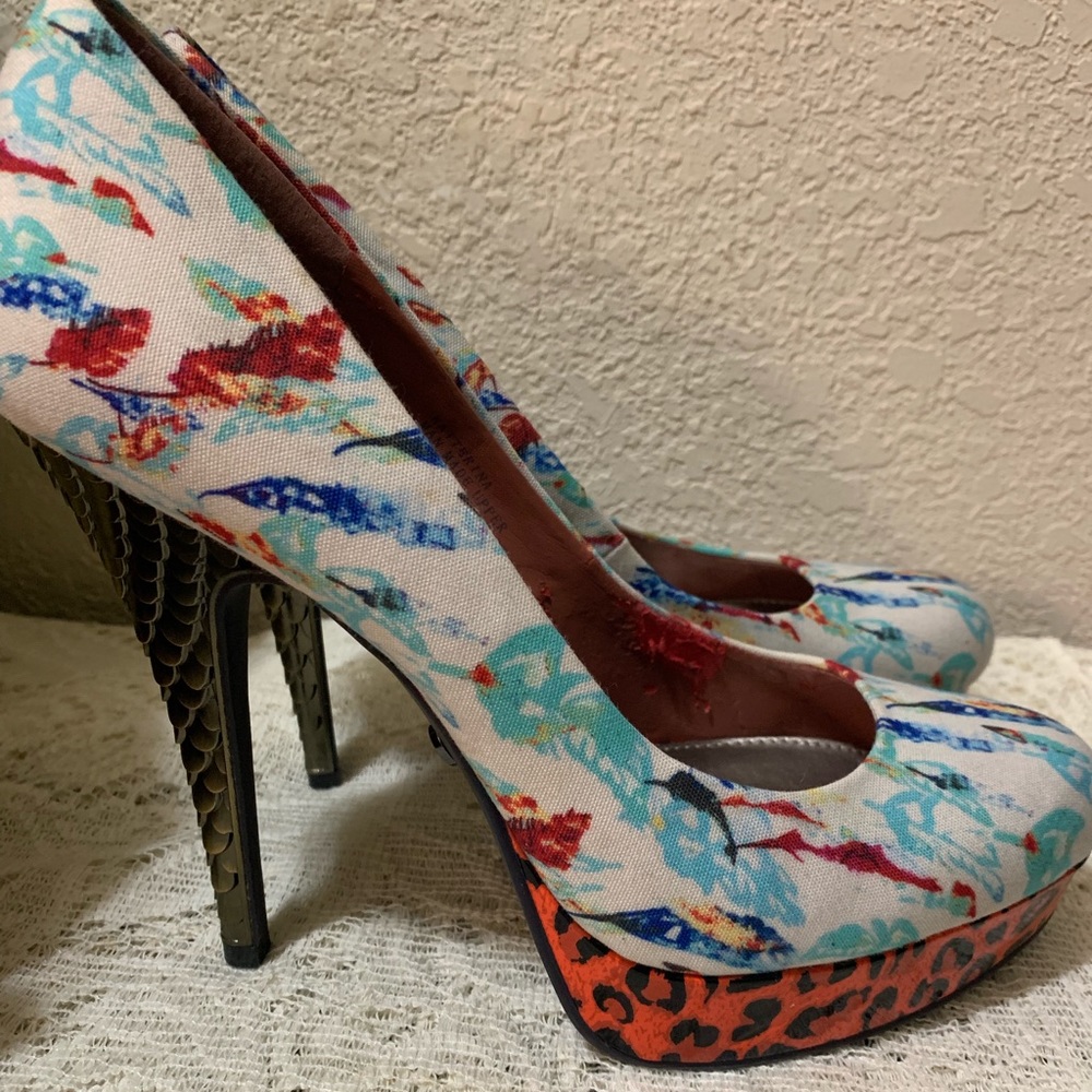 Rachel Roy Watercolor Leopard Pumps! 10